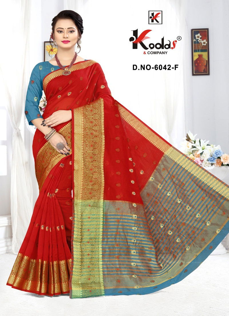 Zeenat 6042 Latest Fancy  Festive Wear  Cotton Silk Designer Saree Collection 
